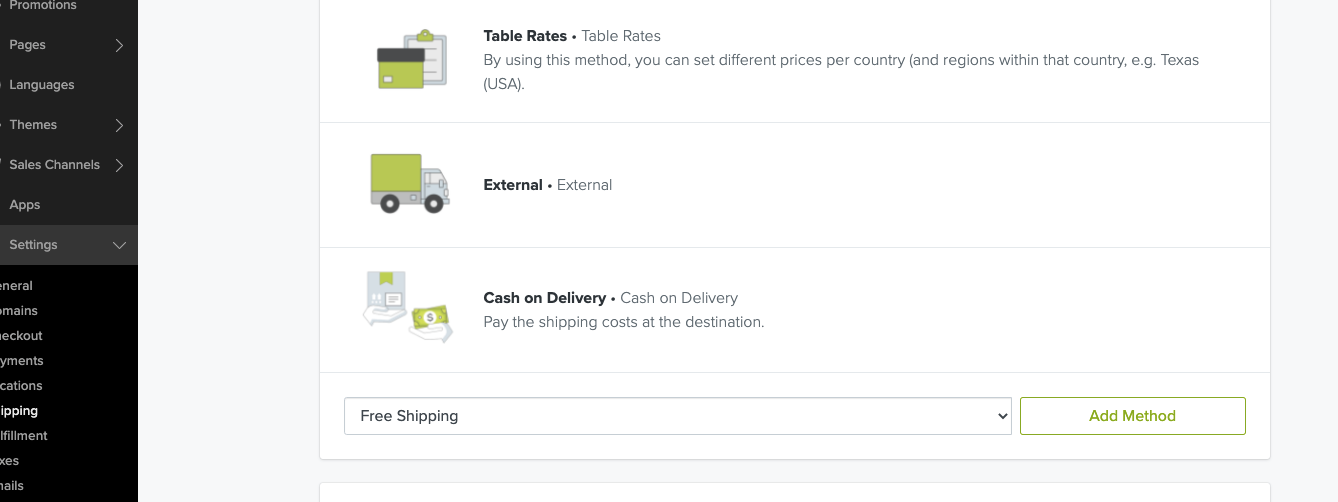cash on delivery