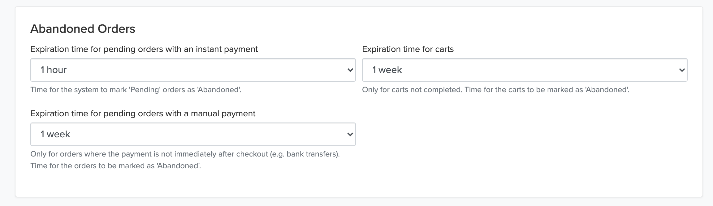 Abandonment Options
