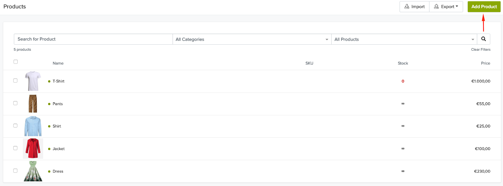 Product Page