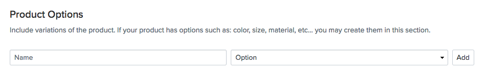 Product Options