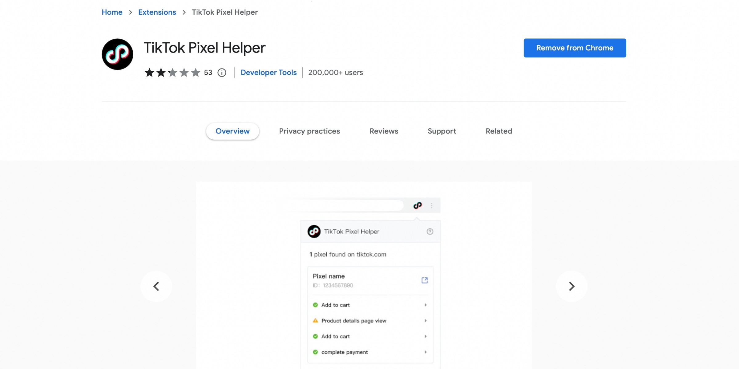 TikTok Pixel Helper