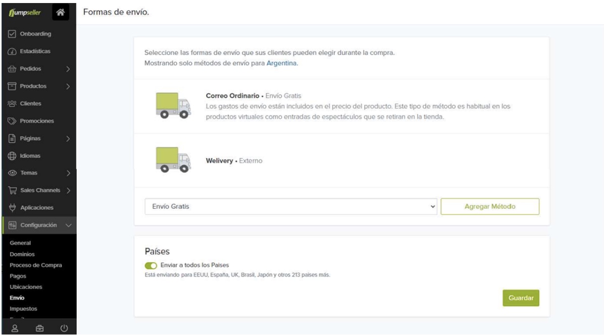 Setting Shipping Jumpseller